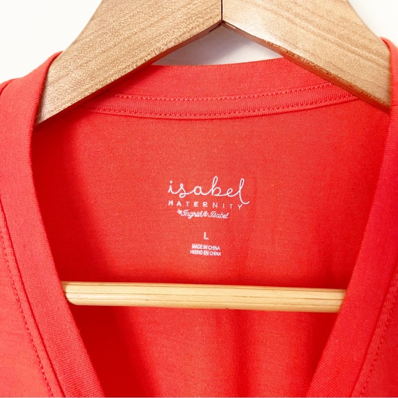 Isabel Maternity Jack O' Lantern Pumpkin Baby Bump Maternity T-shirt Orange L - Picture 3 of 7